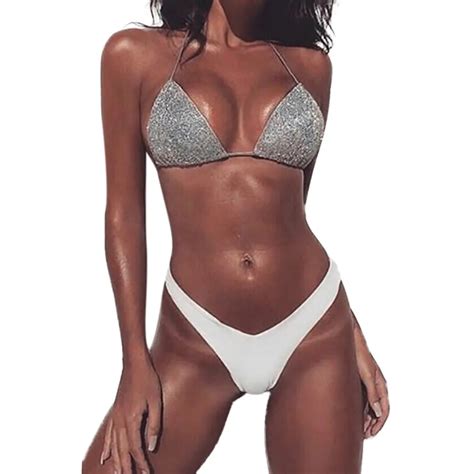 Women Sexy Summer Solid Color Bikini Sexy Beachwear D In Women S Sets