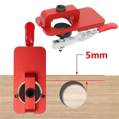 One Set Red 35mm Hinge Boring Jig Woodworking Hole Drilling Guide