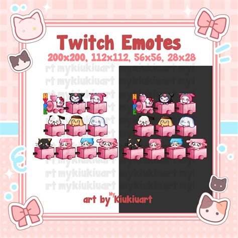 Twitch Emotes Hype Train 10 Emotes Etsy