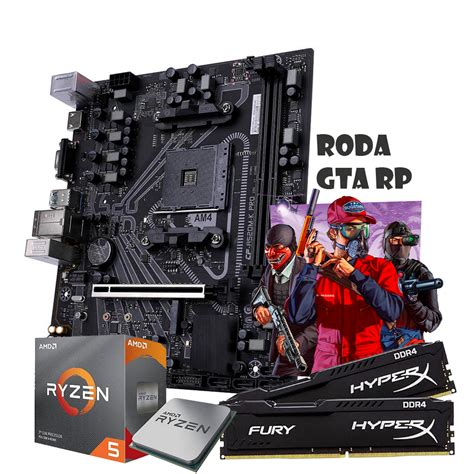 KIt Upgrade Ryzen 5 3400g 16gb De RAM 3200hz Roda GTA RP Fortinite CS