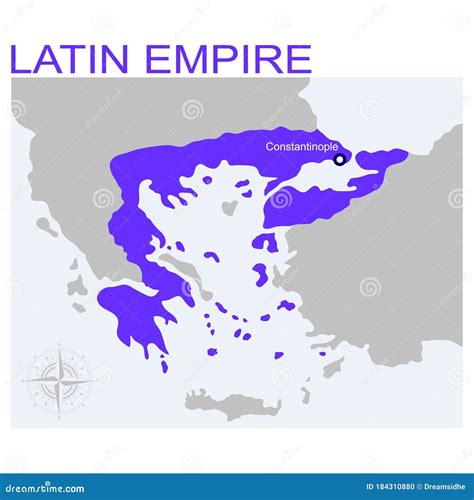 Vector Map Of The Latin Empire Stock Vector Illustration Of Graphic