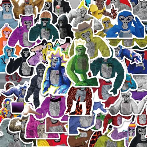 Amazon.com: 50PCS Funny Gorilla Sticker for Kids,Cartoon Animal ...