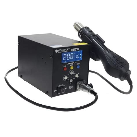 GORDAK D W High Power LCD Display Soldering Station Intelligent Hot Air Desoldering