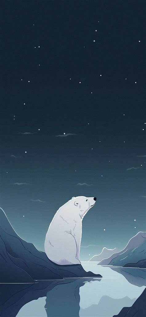 Polar Bear & Night Art Wallpapers - Polar Bear Wallpaper iPhone