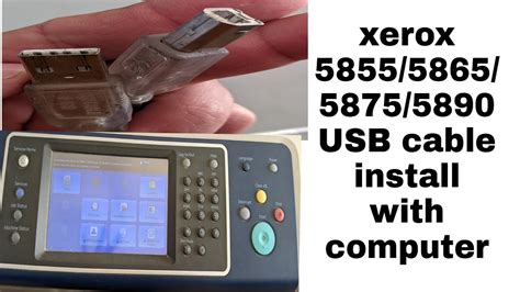 How To Xerox 5855 5865 5875 5890 USB Cable Install With Computer