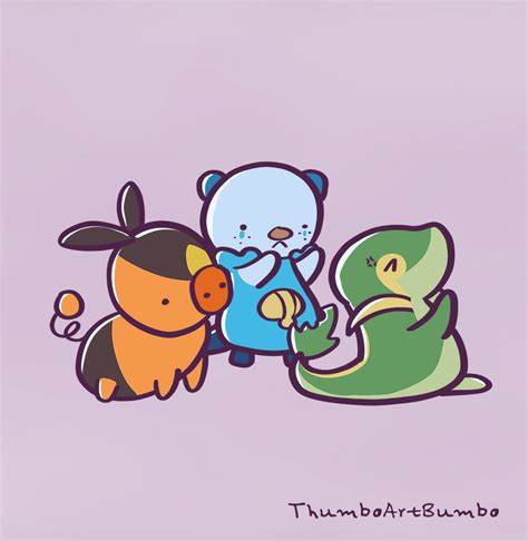 Pokemon Gen 5 Starters by ThumboArtBumbo on DeviantArt