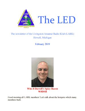 Fillable Online The Newsletter Of The Livingston Amateur Radio Klub