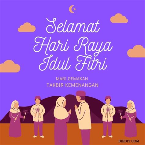 55 Kartu Ucapan Idul Fitri Terbaru 1442 H Download And Share ~