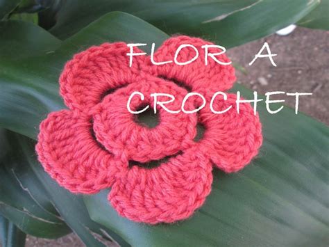 Flor De Crochet Ganchillo 5 Petalos TUTORIAL Paso A Paso YouTube