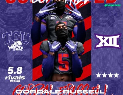 Tcu Reels Back Four Star Wr Cordale Russell Into 2023 Class