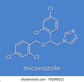 Miconazole Antifungal Drug Molecule Imidazole Class Stock Illustration ...