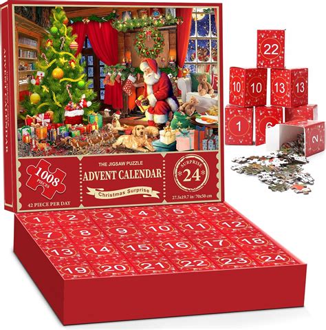 Adventskalender 2023 Kerst Jigsaw Puzzle Santa Claus Bereidt