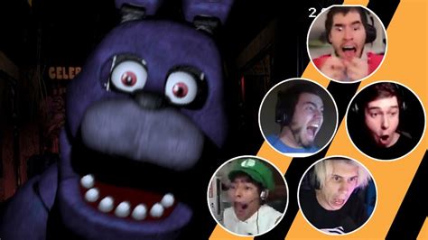 Youtubers Reaccionan A Los Primeros Jumpscares De Five Nights At Freddy