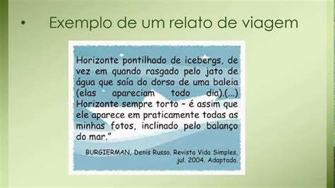 Relato De Viagem Gênero Textual