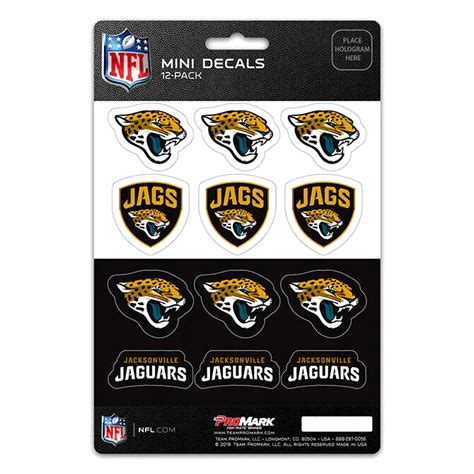 Jacksonville Jaguars Nfl Vinyl Die Cut Sticker Set Decal Sheet Free