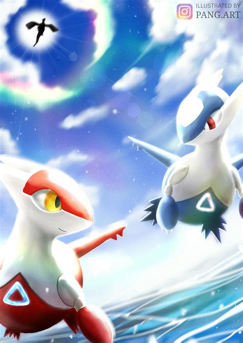 Latias & Latios art commission I made : r/pokemon