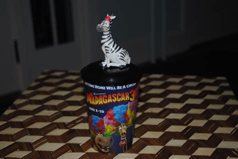 Madagascar 3 Afro Circus Marty Zebra Lidded Plastic Figure Cup Movie ...