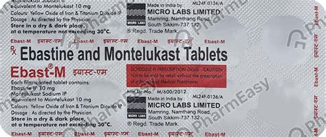 Ebast M Strip Of 10 Tablets Uses Side Effects Price Dosage PharmEasy