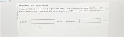 Solved Question 20 Of 27Investment End Of Chapter Chegg