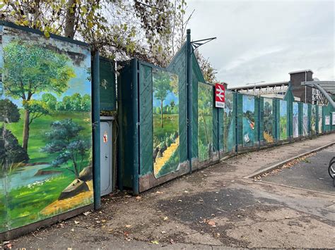 West Byfleet Station blooms with vibrant botanical murals | Higgins ...