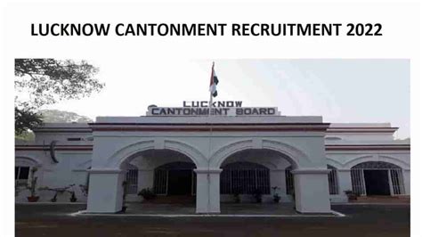 Lucknow Cantonment Recruitment 2022 For Assistant Teacher Jr Clerk And