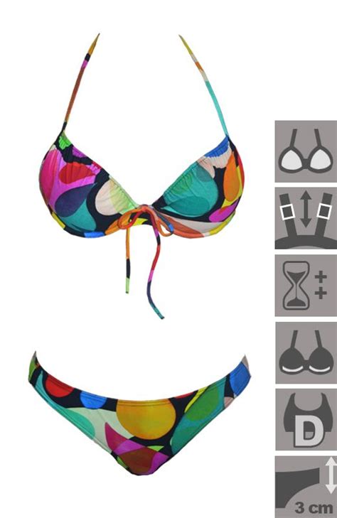 Rasurel Bikini With Underwire Bra And Softcups Cup D