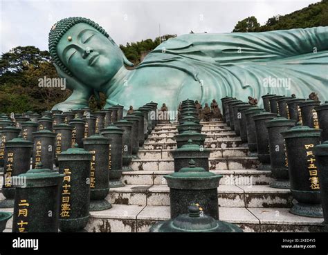 The Giant Reclining Buddha Statue At Nanzoin A Shingon Buddhist Temple