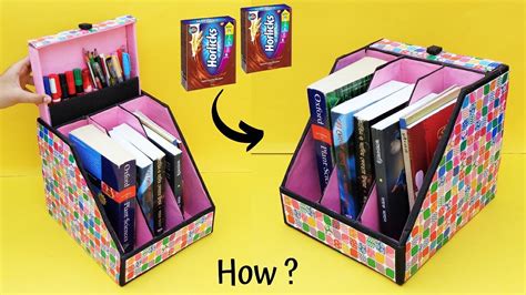 Diy Book Organizerhow To Make Book Stand Using Cereal Boxes Best Out