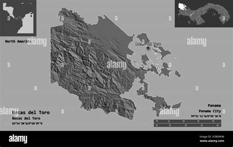 Shape Of Bocas Del Toro Province Of Panama And Its Capital Distance