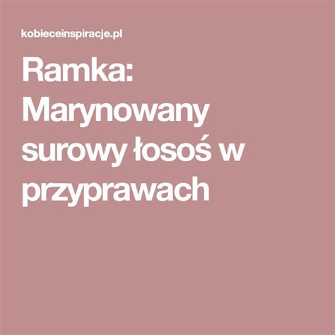 Marynowany Surowy Oso W Przyprawach Food Seafood