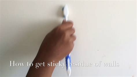 How To Get Sticky Residue Off Walls Youtube