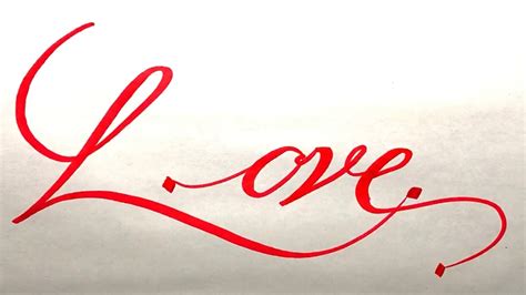 Love Name Signature Calligraphy Status How To Draw Cursive Calligraphy With Cut Marker Youtube