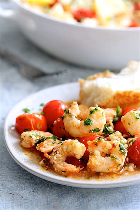 Spicy Baked Shrimp With Tomatoes And Feta Cheese