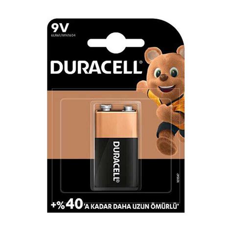 Duracell Alkaline 9 Volt Pil Tekli Paket