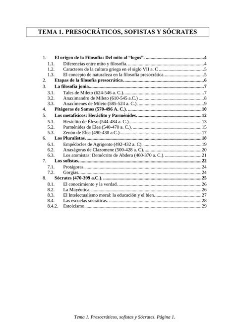 Pdf Tema Presocr Ticos Sofistas Y S Crates Tema