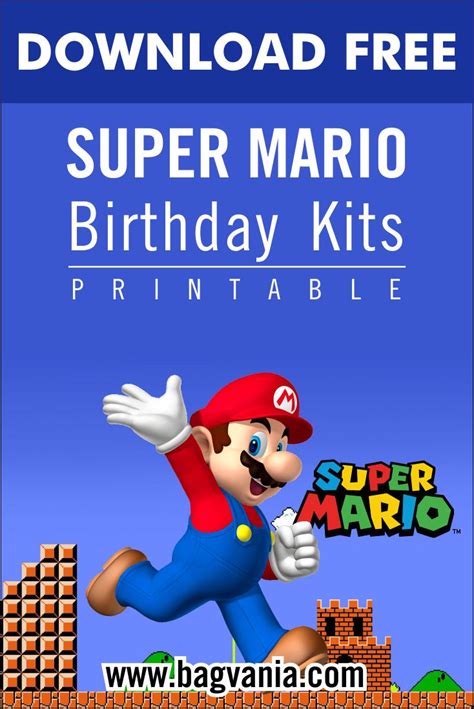 Free Printable Handsome Super Mario Birthday Party Kits Template – FREE ...