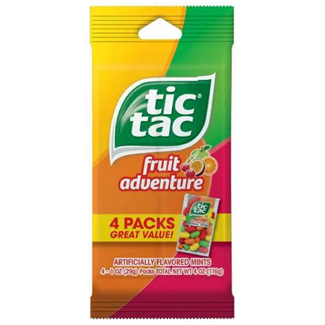 Tic Tac Fruit Adventure 4 Pack Multipack Sweets Retro Sweets