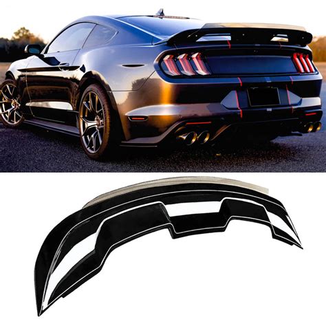 For 15-23 Ford Mustang Coupe Rear Spoiler with Tinted Wicker Bill ...