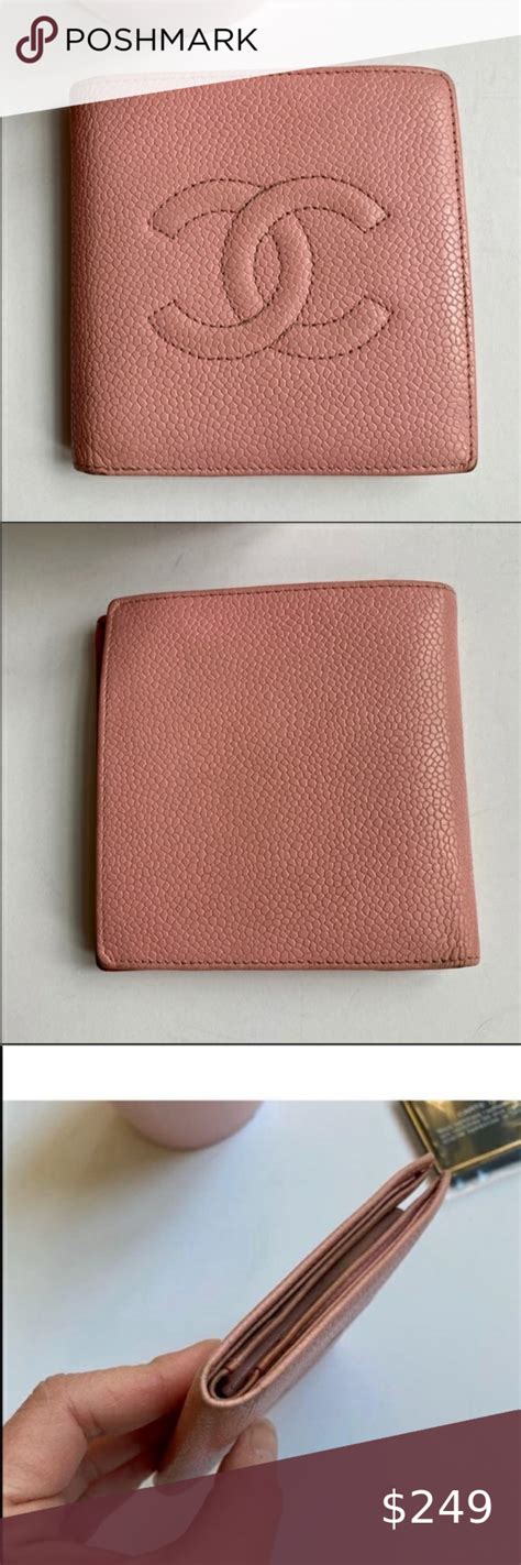 Chanel Pink Authentic Vintage Bifold Wallet In 2020 Pink Chanel Bi