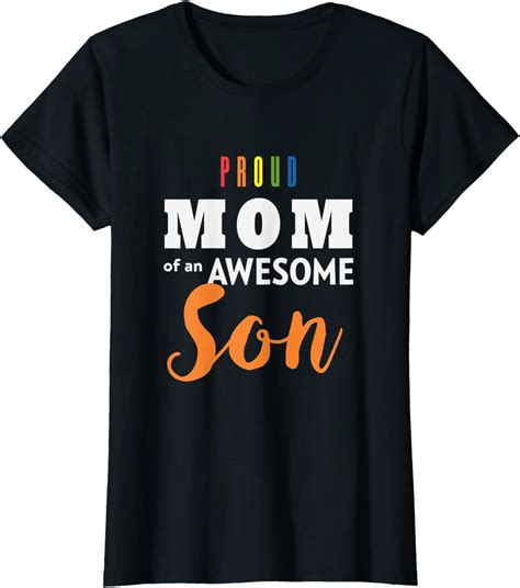 Womens Proud Mom Mothers Day Shirt Gay Pride Lgbt T Shirt Clothing Shoes And Jewelry