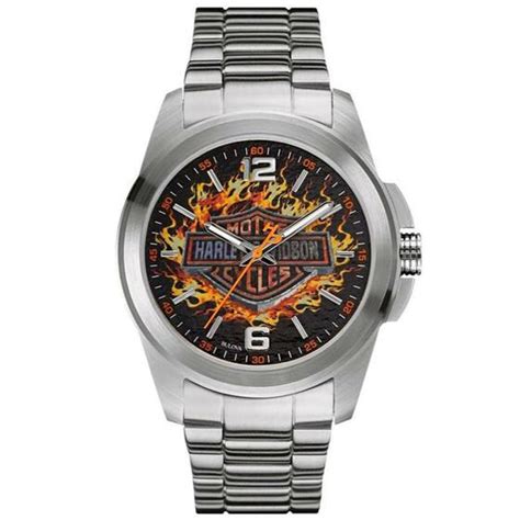 Relógio Masculino Bulova Harley Davidson Prata Wh30528t Aço Relógio