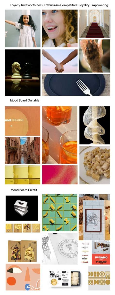 3 Mood Board Pasta Brand Pasta Brands Mood Board Food