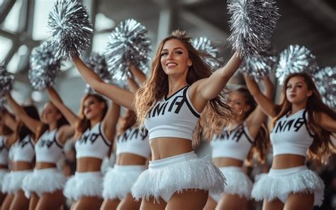 Dazzling Cheerleaders Performing Perfect Routine | Premium AI-generated
