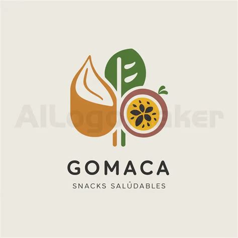 LOGO Design For GOMACA Snacks Saludables Minimalistic Representation Of