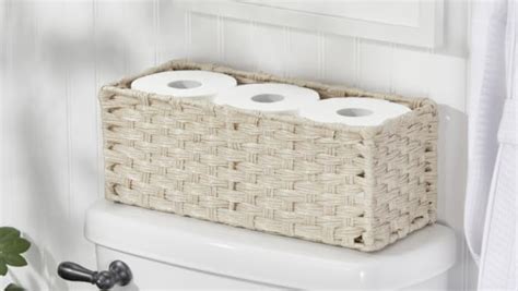 Amazon Mdesign Rustic Farmhouse Rice Weave Hyacinth Toilet Paper