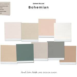 Boho Paint Color Palette Paint Scheme Earthy Sherwin Etsy