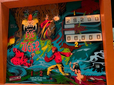 Eye Of The Tiger Em Pinball Machine Gottlieb 1978 14