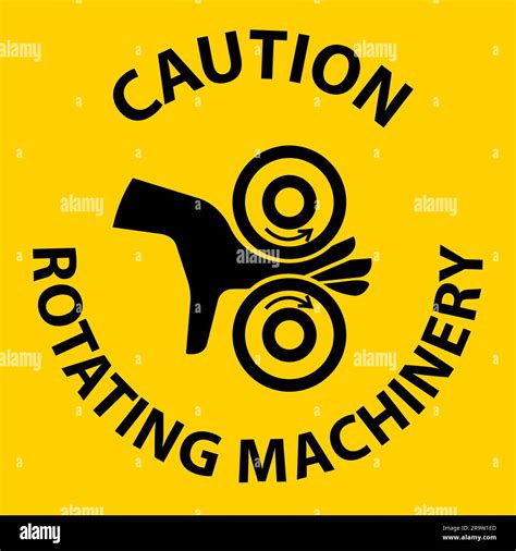 Caution Sign Rotating Machinery Keep Hands Away Stock Vector Image