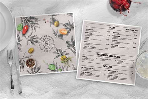 Square Restaurant Menu Template Psd Brandpacks