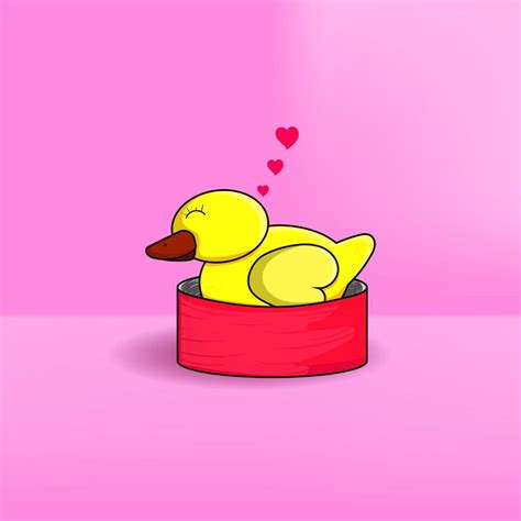 duck cartoon character isolated pink background 6065300 Vector Art at ...